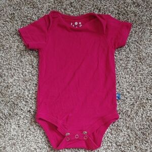 Bnwot Kickee Pants Newborn Baby Girl Pink Onesie/bodysuit Short Sleeve Bamboo